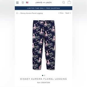 Janie & Jack - Disney Aurora Legging